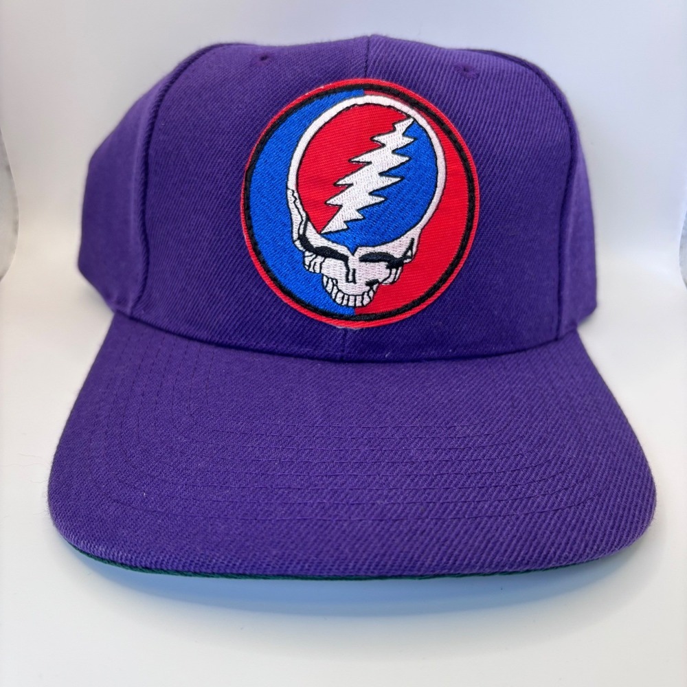 San Sun Grateful Dead Snapback Hat OSFA Purple Steal Your Face SYF Vintage Style